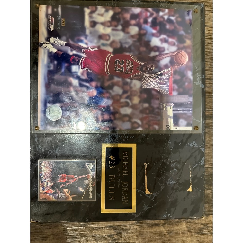 Michael Jordan Chicago Bulls Upper Deck Tribute Photo Card Plaque NBA #23 GOAT